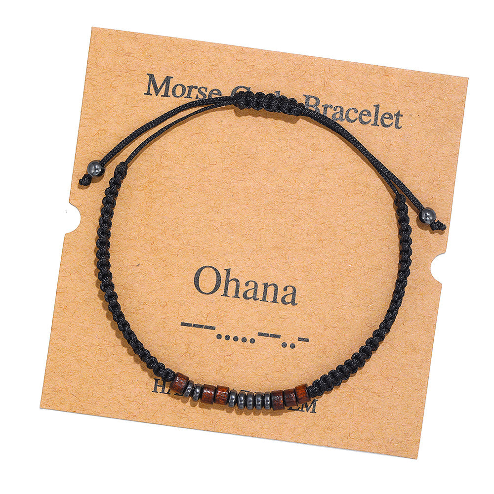 Wholesale Morse Code Letter Number Couple Bracelets