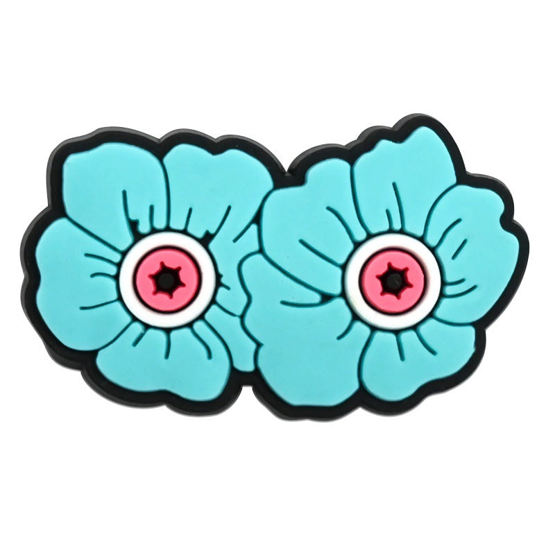 Decorazione casuale all'ingrosso della fibbia della scarpa di gomma morbida del PVC della serie della strega da 100 pezzi