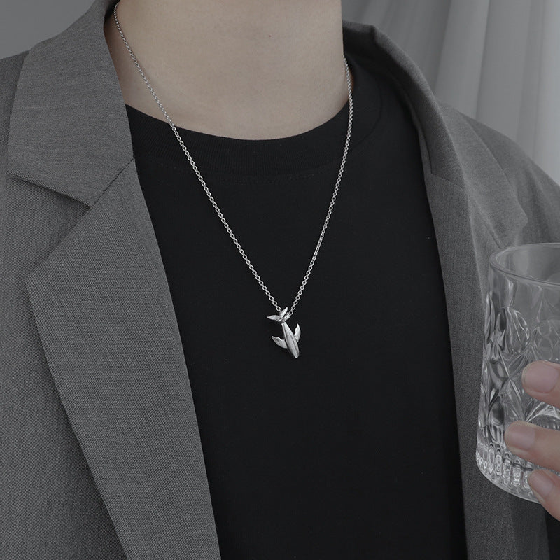 Wholesale small whale simple necklace