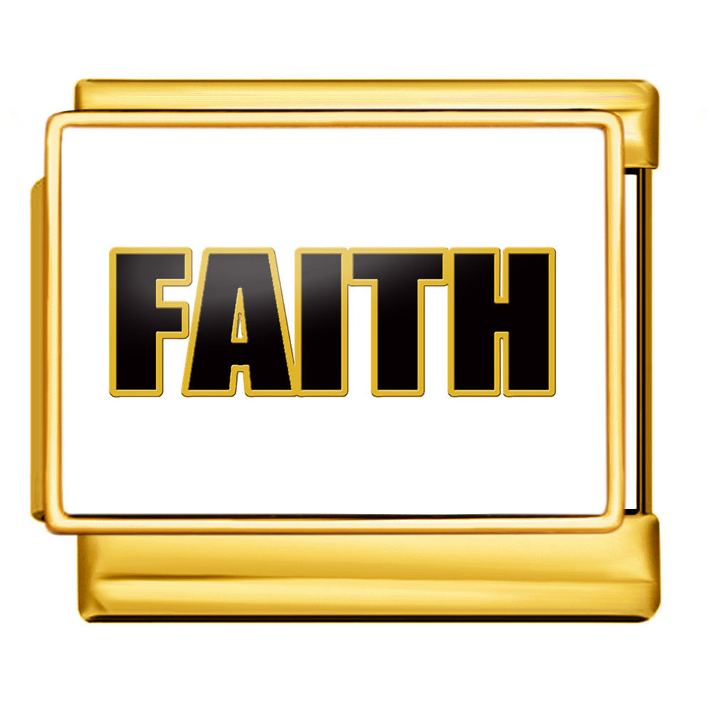 Wholesale  Italian Charm Bracelet 9mm DIY heart-shaped  Creative Stainless Steel Composable Bracelet