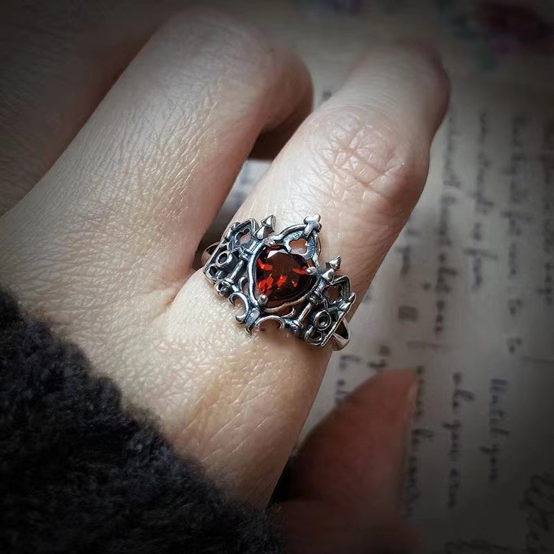 Wholesale  Gothic Cross Crown Love Ring