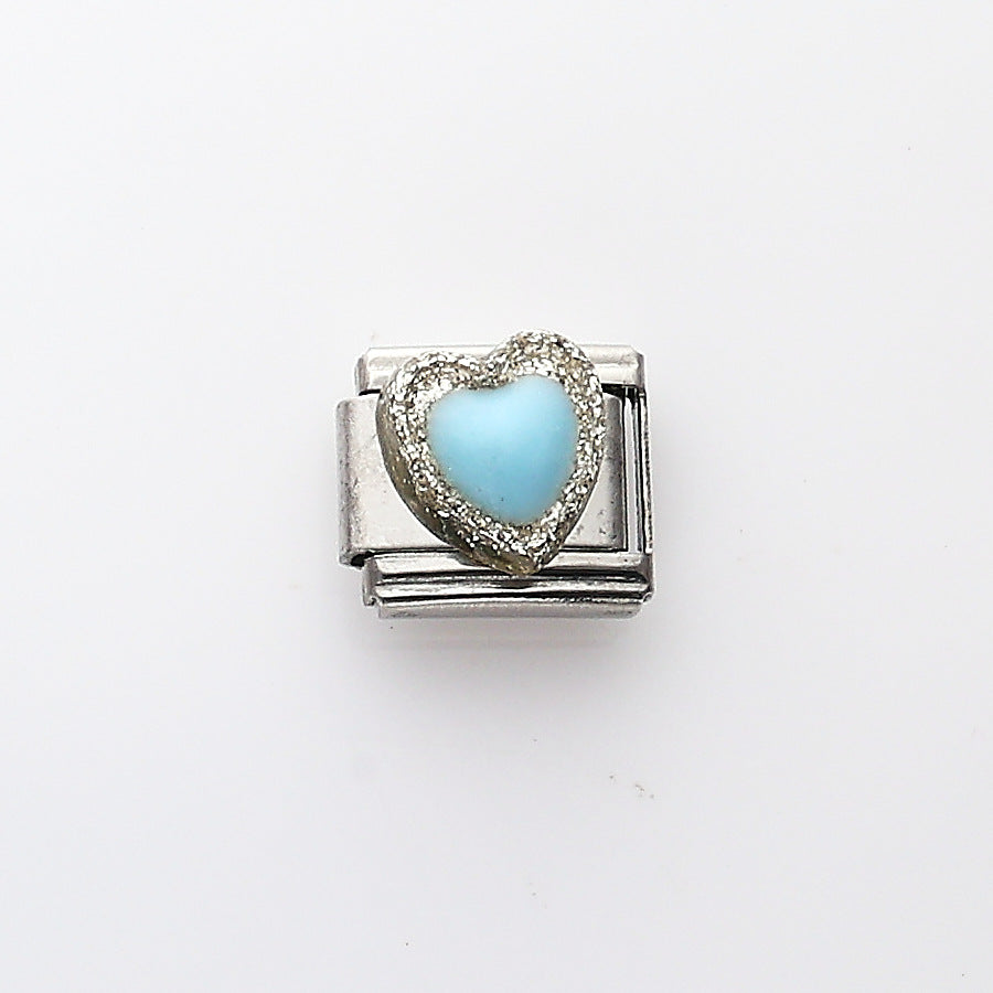 Wholesale 10pcs Italian Charm Bracelet 9mm DIY Splicing Heart Butterfly Stainless Steel Composable Bracelet