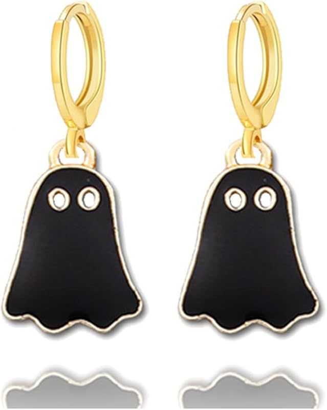 Wholesale   Walking Ghost Golden Ghost Cute  Earrings