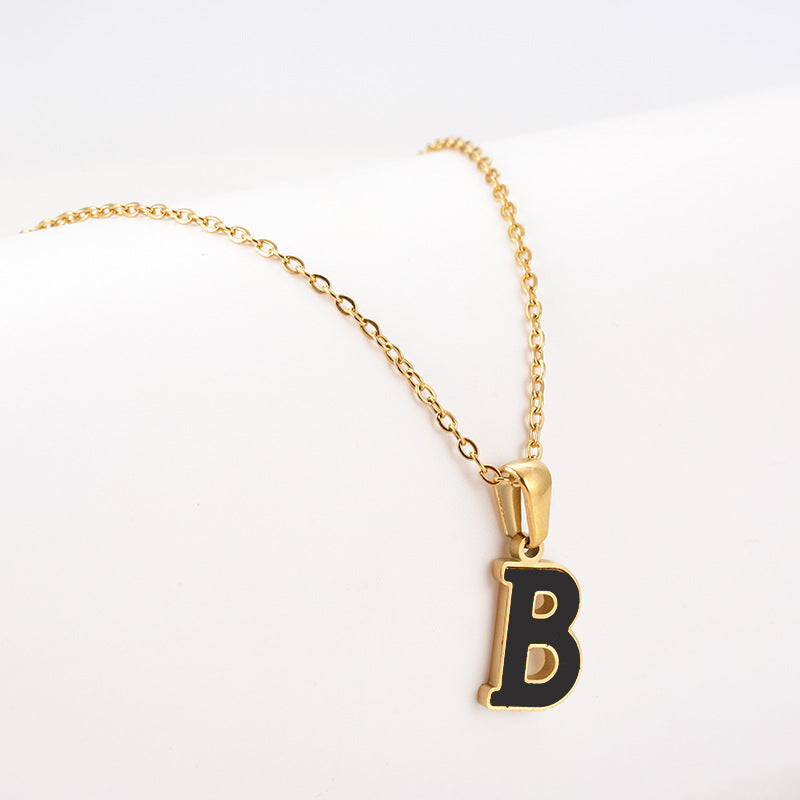 Wholesale Stainless steel letter necklace