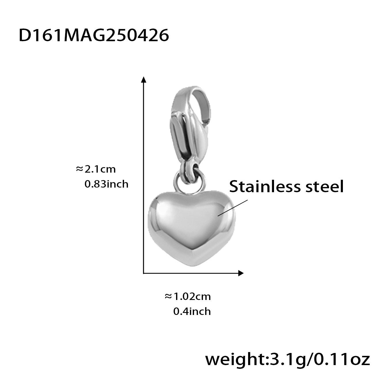 Wholesale Stainless Steel  Love Zircon DIY Multi-accessory Bracelet