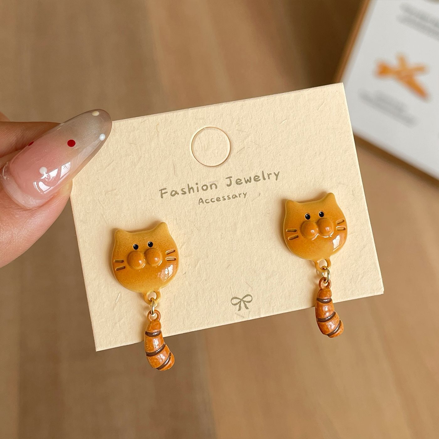 Wholesale Mini Silver Needle Earring Set Cartoon Cute Caramel Bread Small Earrings