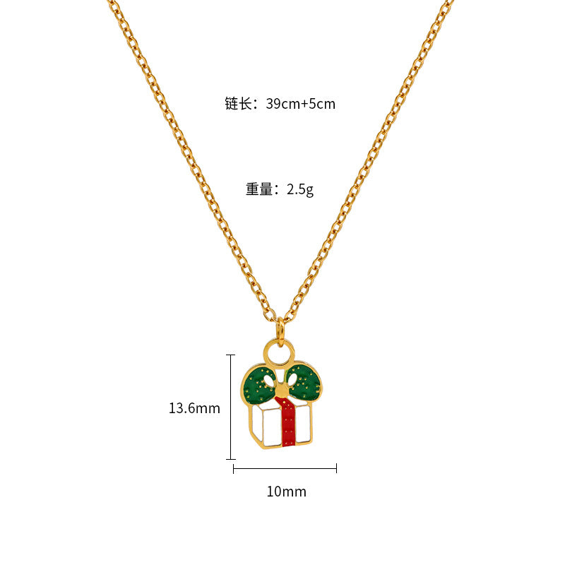 Wholesale Christmas  non-fading temperament stainless steel  necklace