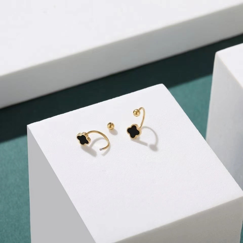 Wholesale  U-shaped mini screw small ear bone nail titanium steel earrings