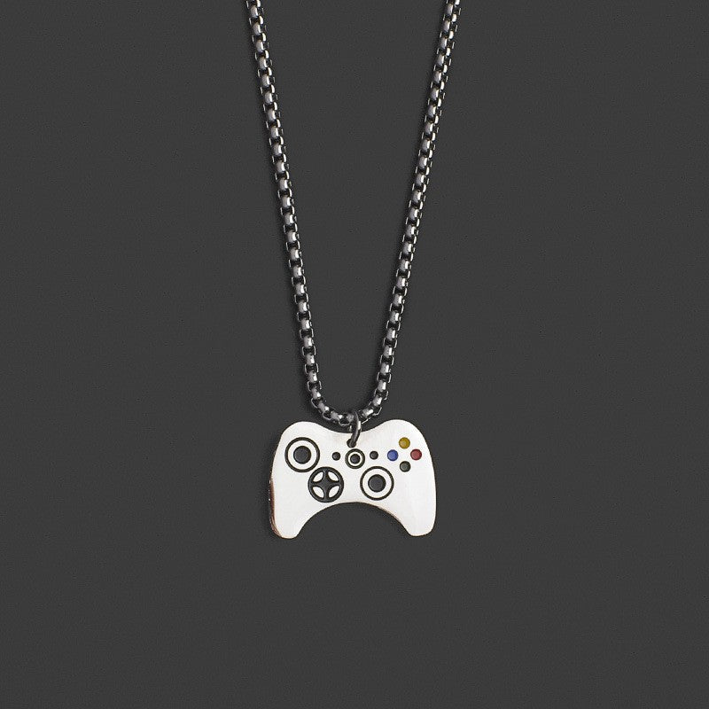 Wholesale Men S Game Console Pendant Necklace Minimalist Hip Hop Titanium Steel Chain Casual Streetwear Jewelry Gift Boutique Resale