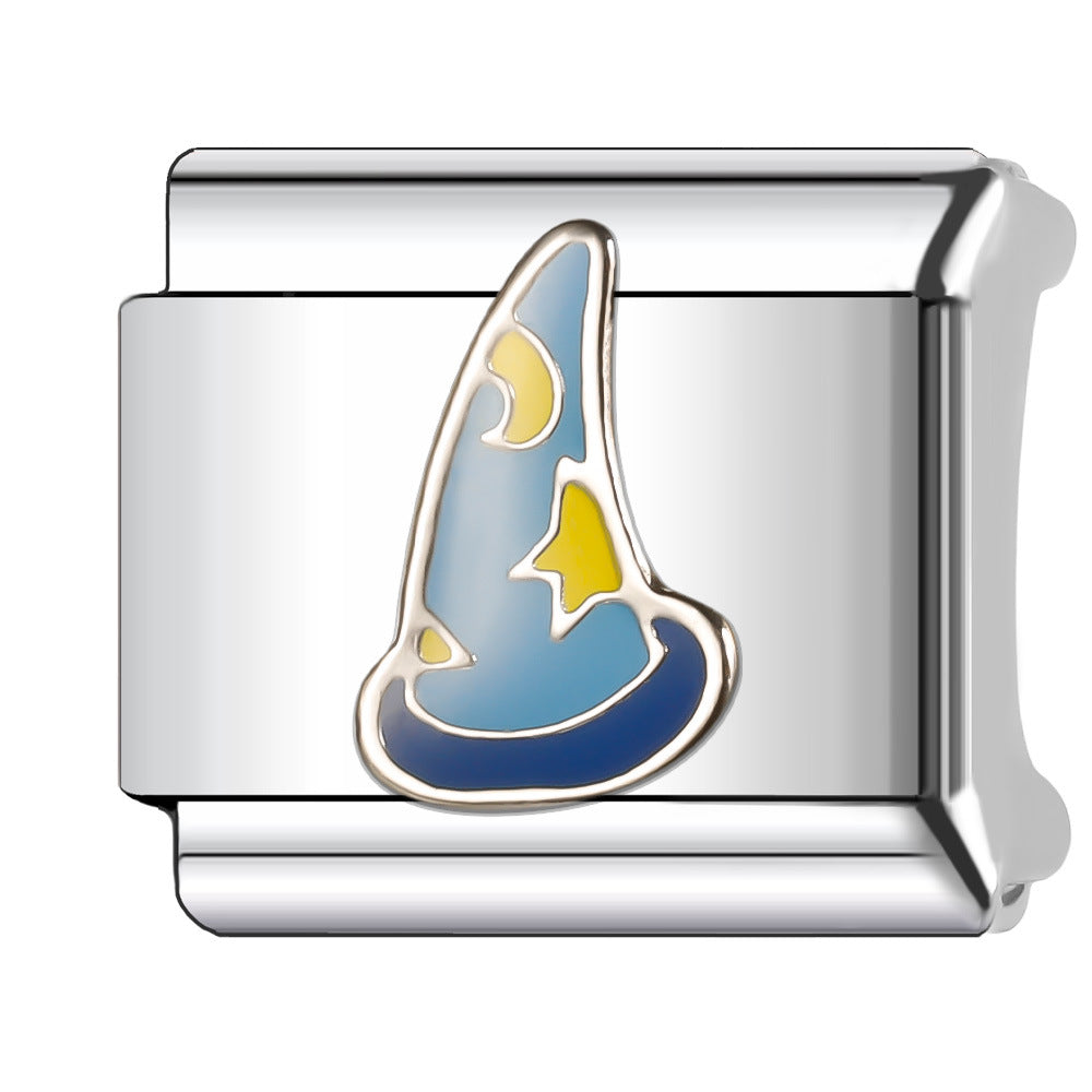 Wholesale Italian Charm Bracelet 9mm DIY Splicing Christmas Series Stainless Steel Composable Bracelet