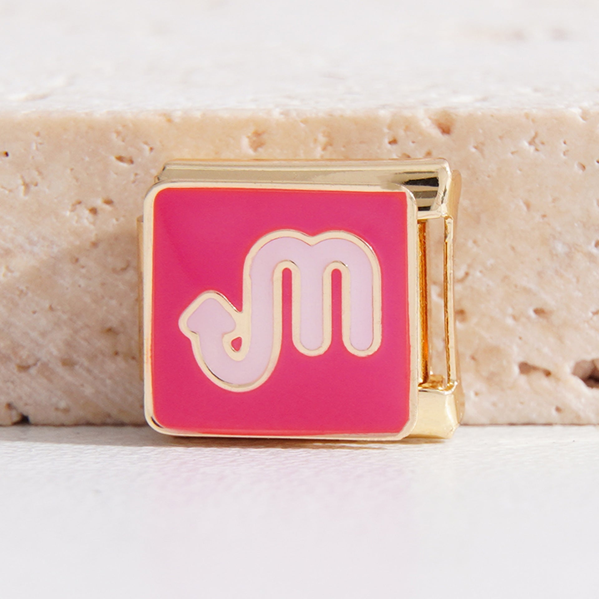 Wholesale   9mm Italian Charm Starter Bracelets DIY square Single Section Creative Stainless Steel Composable Bracelet