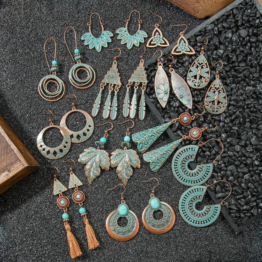 Wholesale Bohemian Long Tassel Earrings Zinc Alloy Jewelry Accessory