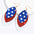 Wholesale American Independence Day earrings flag ladies earrings