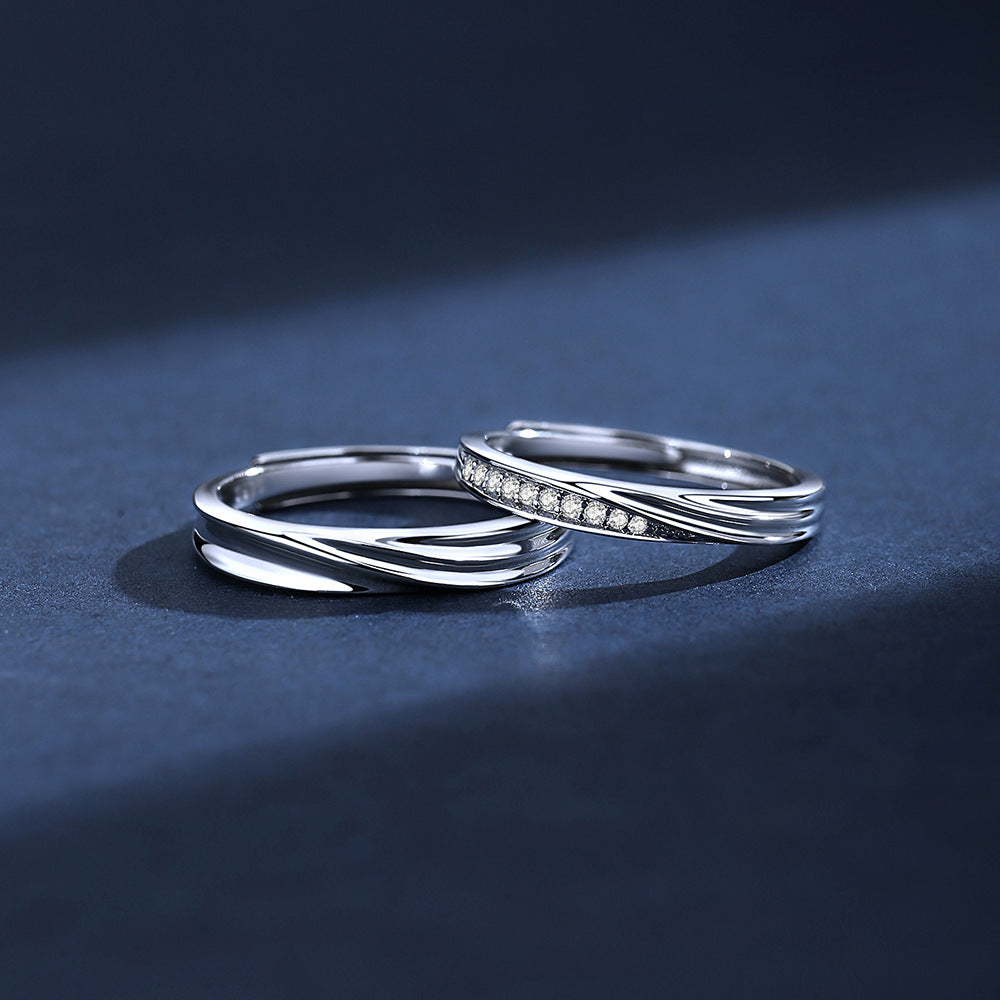 Wholesale s925 sterling silver cross galaxy open ring