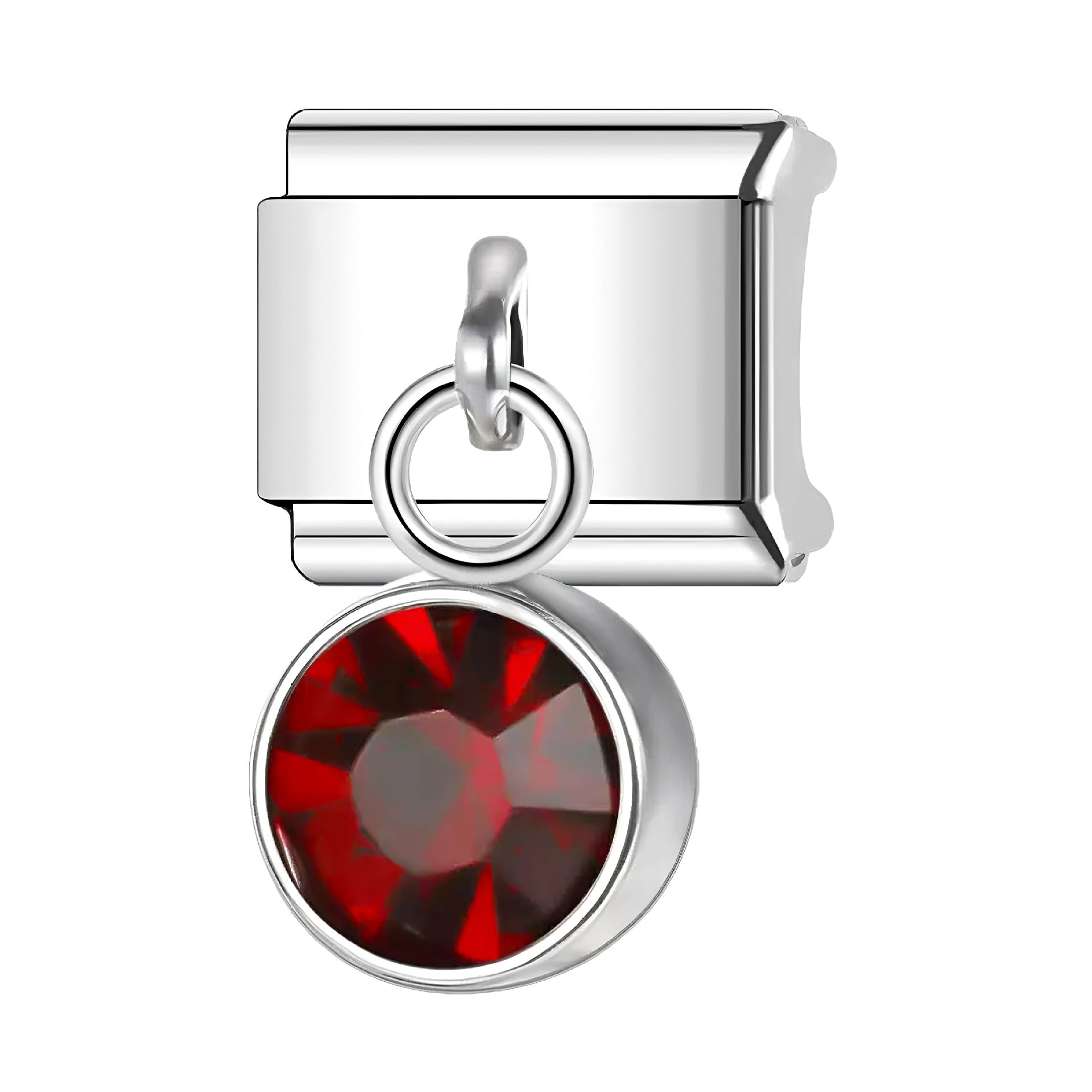 Wholesale Italian Charm Bracelet 9mm DIY Splicing Colorful Birthstone Round Pendant Stainless Steel Composable Bracelet