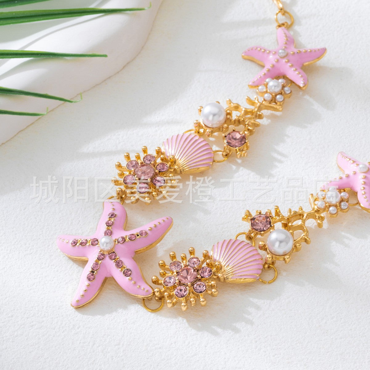 Wholesale Shell Necklace Light Luxury NicheBeach Vacation Style Fashion Personality Colorful Starfish Choker Collarbone Chain for Women
