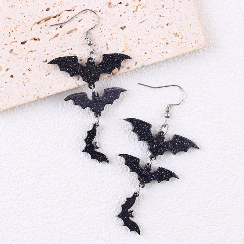 Wholesale Chic Geometric Acrylic Bat Earrings  Jewelry Accessory
