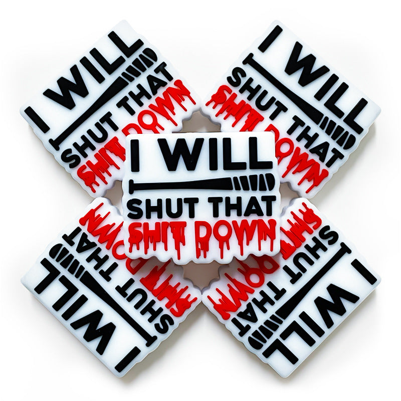 Wholesale 10pcs Baseball Silicone Focal Beads DIY Beaded Pen Accessories ACC-BDS-WDX202