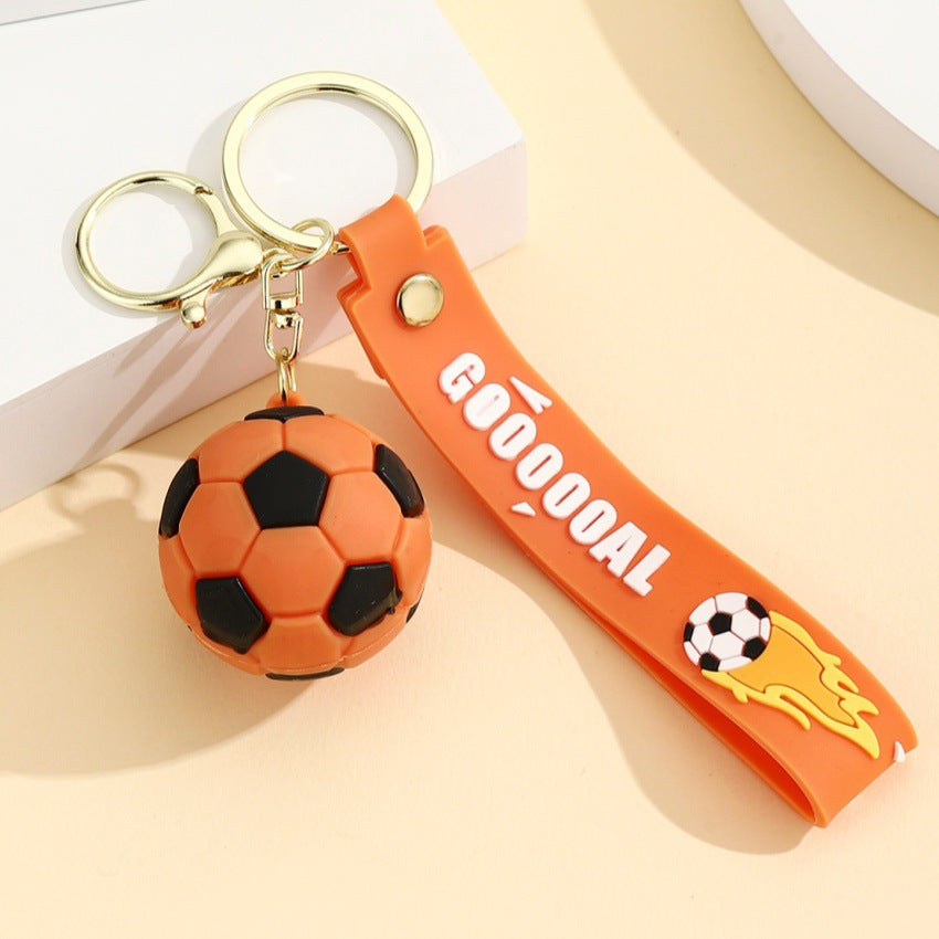 Wholesale Cartoon PVC  Football Keychain