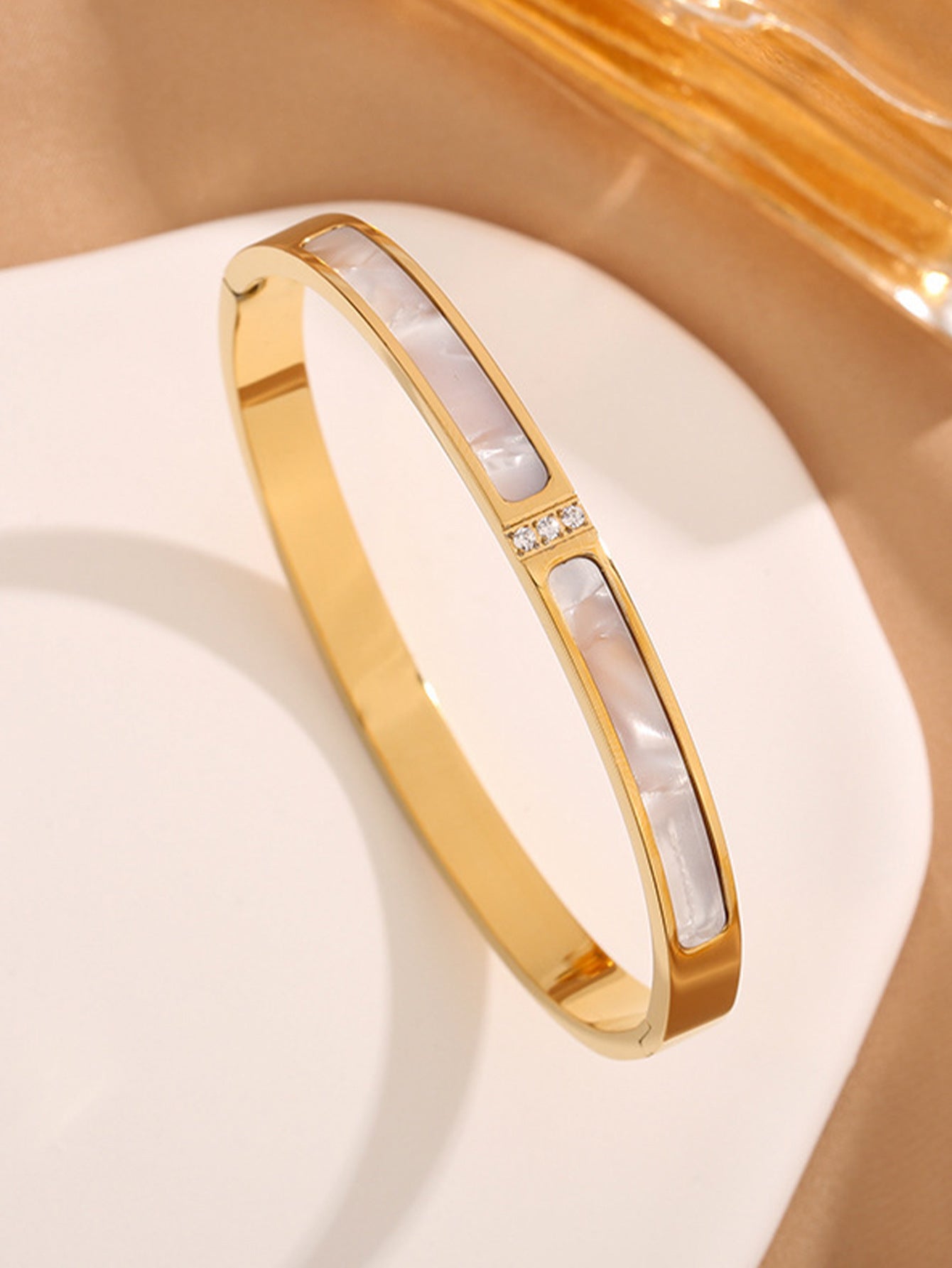 Wholesale Titanium steel nail four-leaf clover diamond-encrusted bracelet ACCVIP