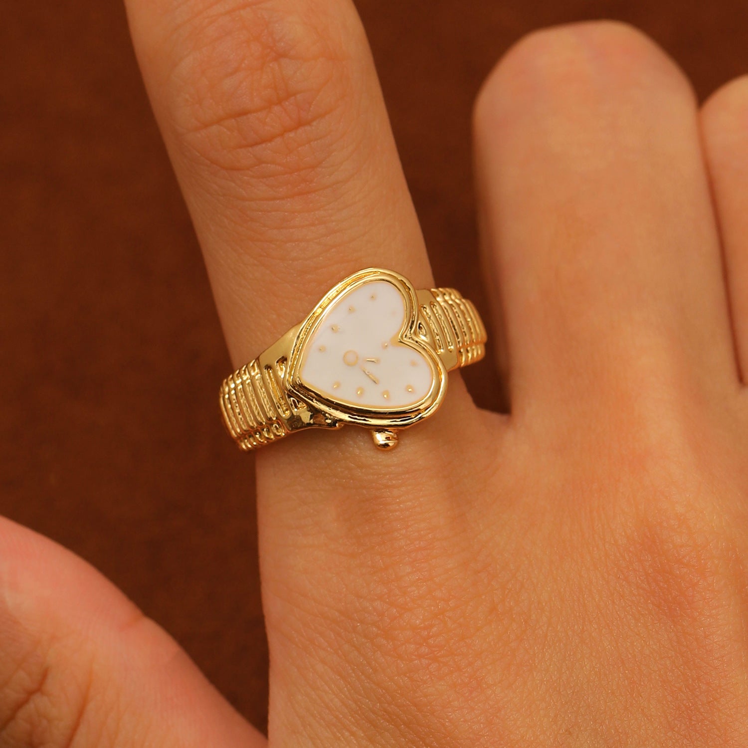 Wholesale Copper watch-style open adjustable ring