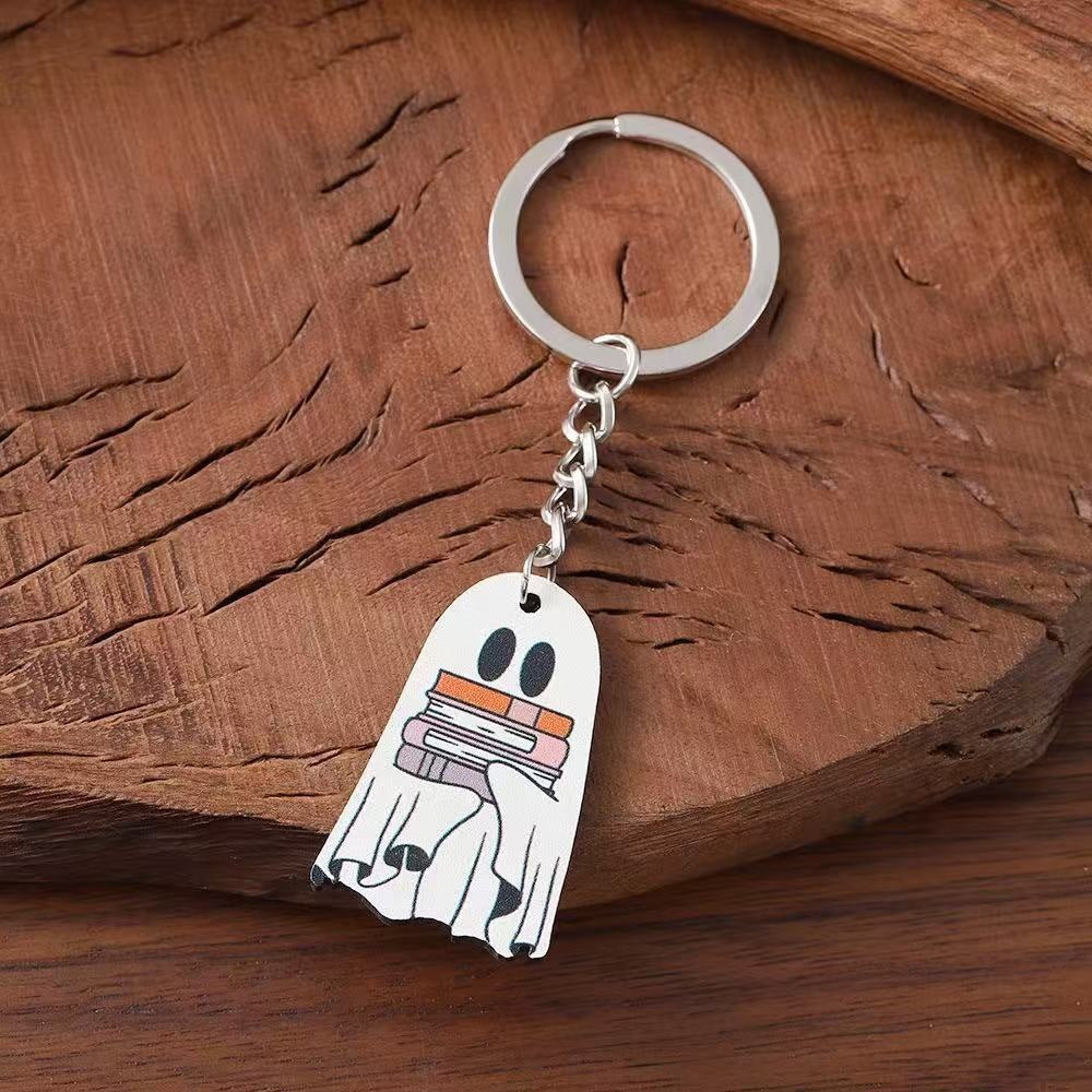 Wholesale Acrylic  Ghost Book Keychain Gift For Book Lovers Resale