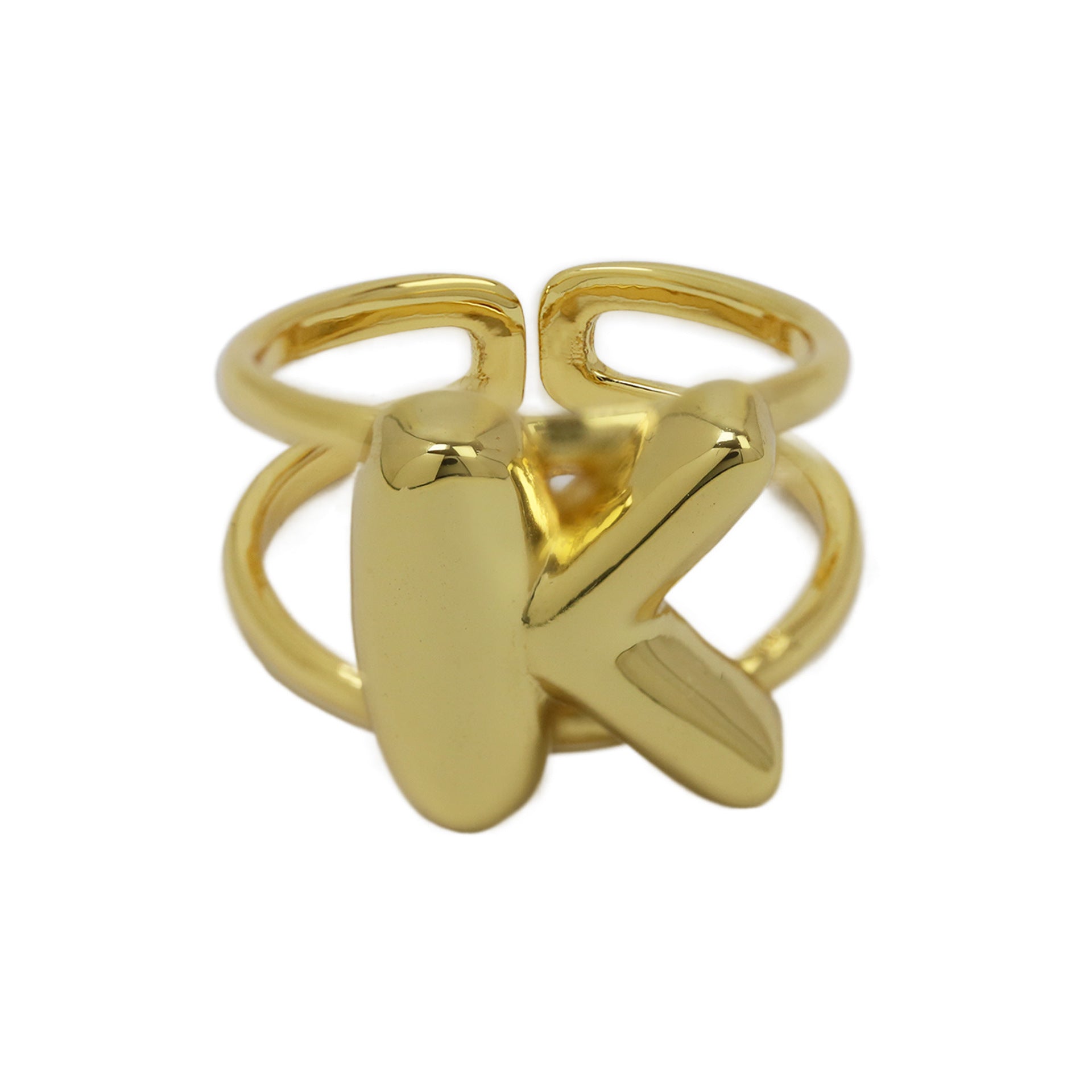 Wholesale  26 A-Z English Letter Open Luxury Women's Rings