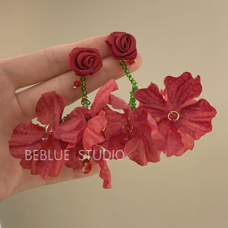 Wholesale Color Flower Earrings
