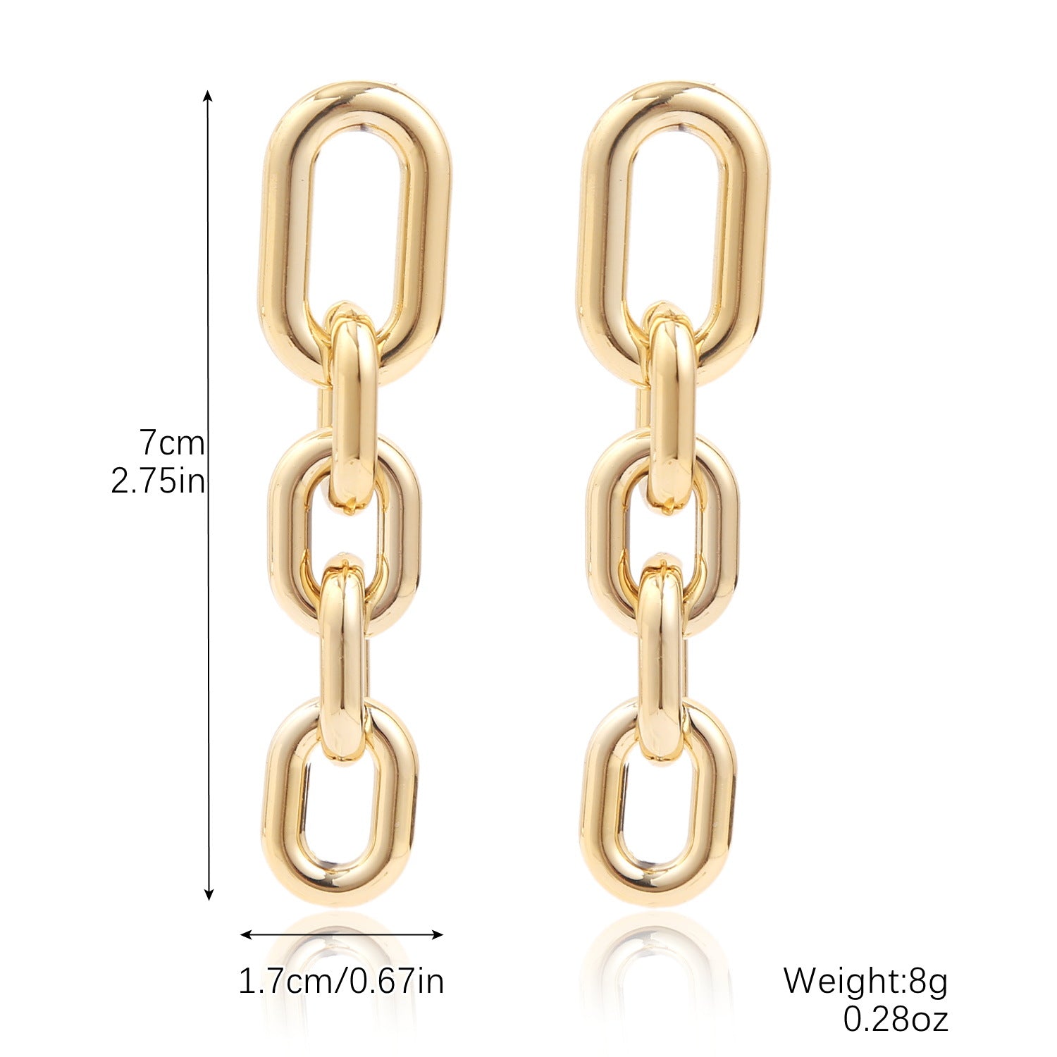 Wholesale  exaggerated earrings chain retro earrings