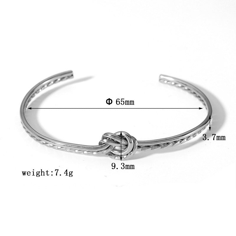 Wholesale 18K Gold Bamboo Titanium Steel Bracelet ACC-BT-Qinji006