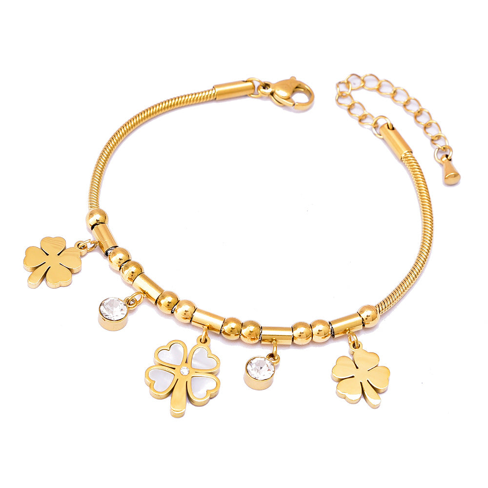 Wholesale Geometric Love Bracelet Shell Butterfly Bracelets Five-pointed Star Titanium Steel Bracelets ACC-BT-JinLang004