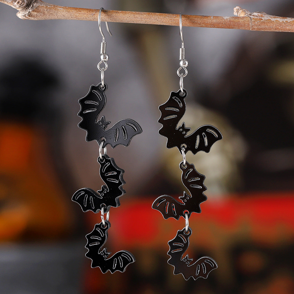 Wholesale Halloween Triple Stitching Acrylic Gothic Style Earrings ACC-ES-ChuLian063