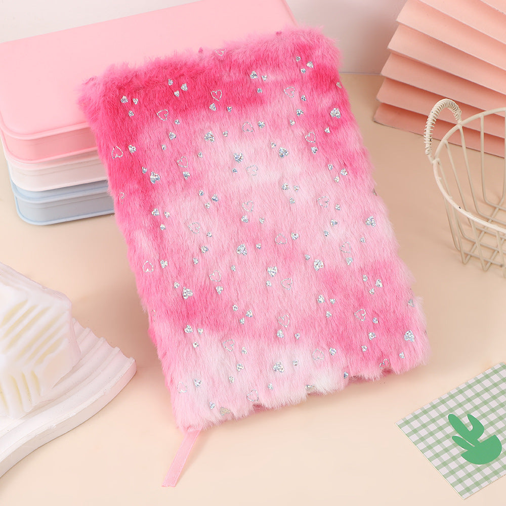 Wholesale cartoon cute colorful sequins gold stamped love handbook