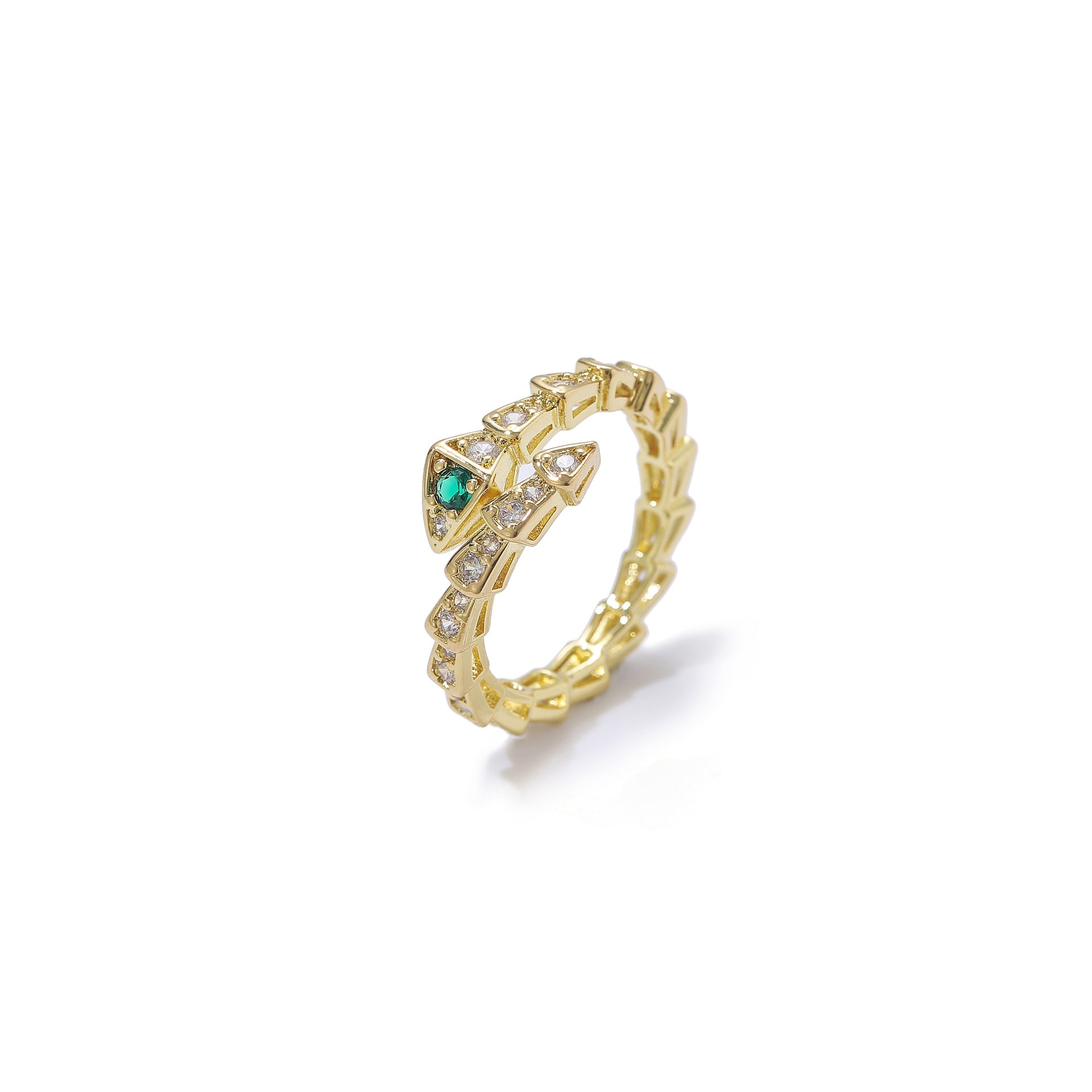 Wholesale  Copper Zircon Snake Ring