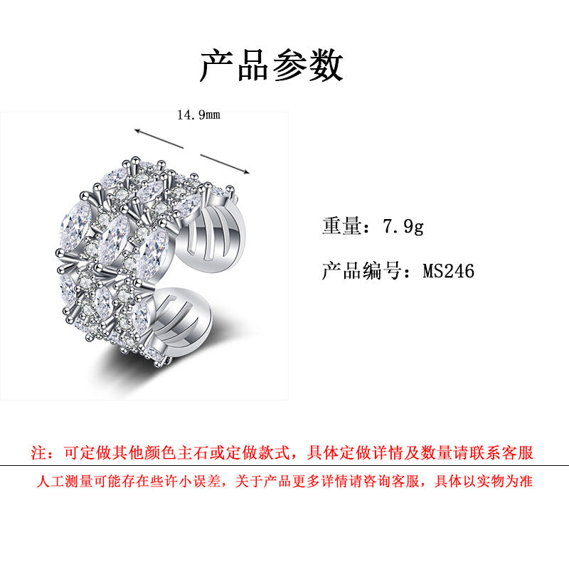 Wholesale Platinum Plated Zirconia Rings