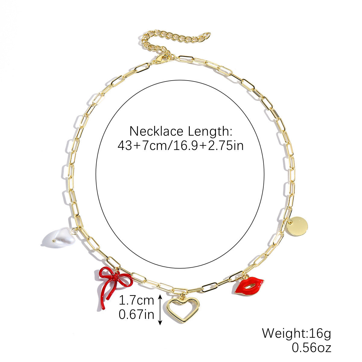 Wholesale  Exclusive Jewelry with Exaggerated Multi-Pendant Heart Necklace