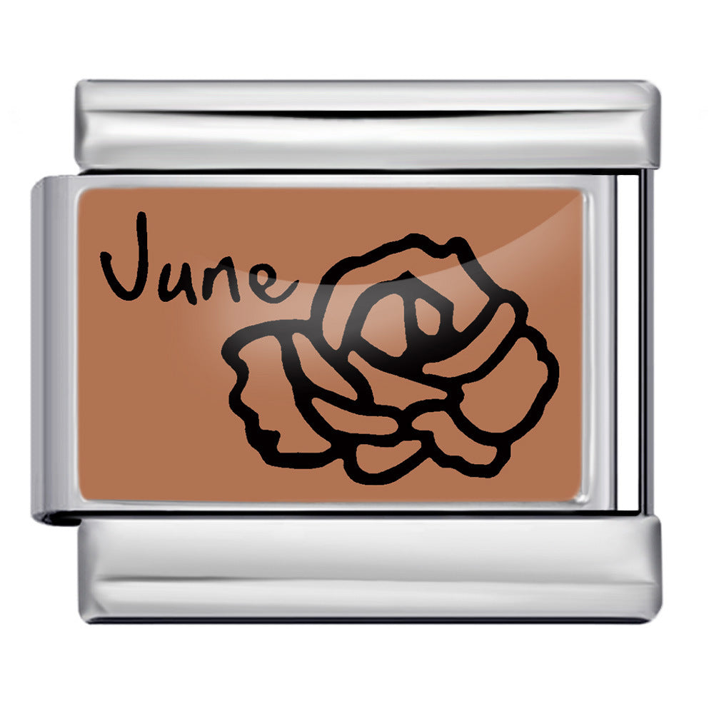 Wholesale  Italian Modular December Floral Series DIY Bracelet