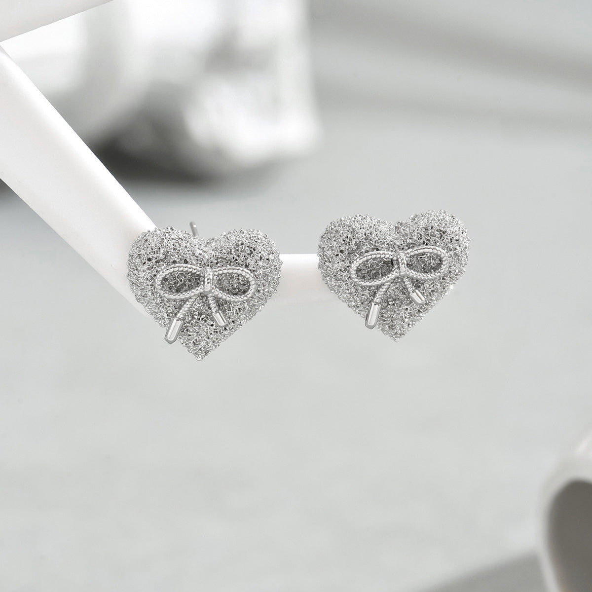 Wholesale Bow Heart Earrings