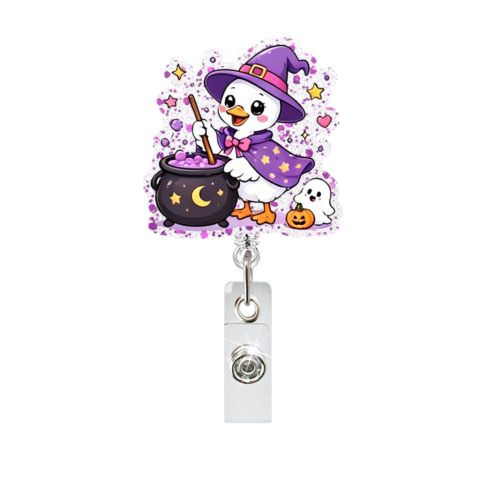 Wholesale  Silly Goose Acrylic Badge Reel - Rotating ID Holder with Alligator Clip for Office or Keychain