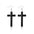 Wholesale   Cross Double Layer Necklace Vintage Black Cross Earrings Set