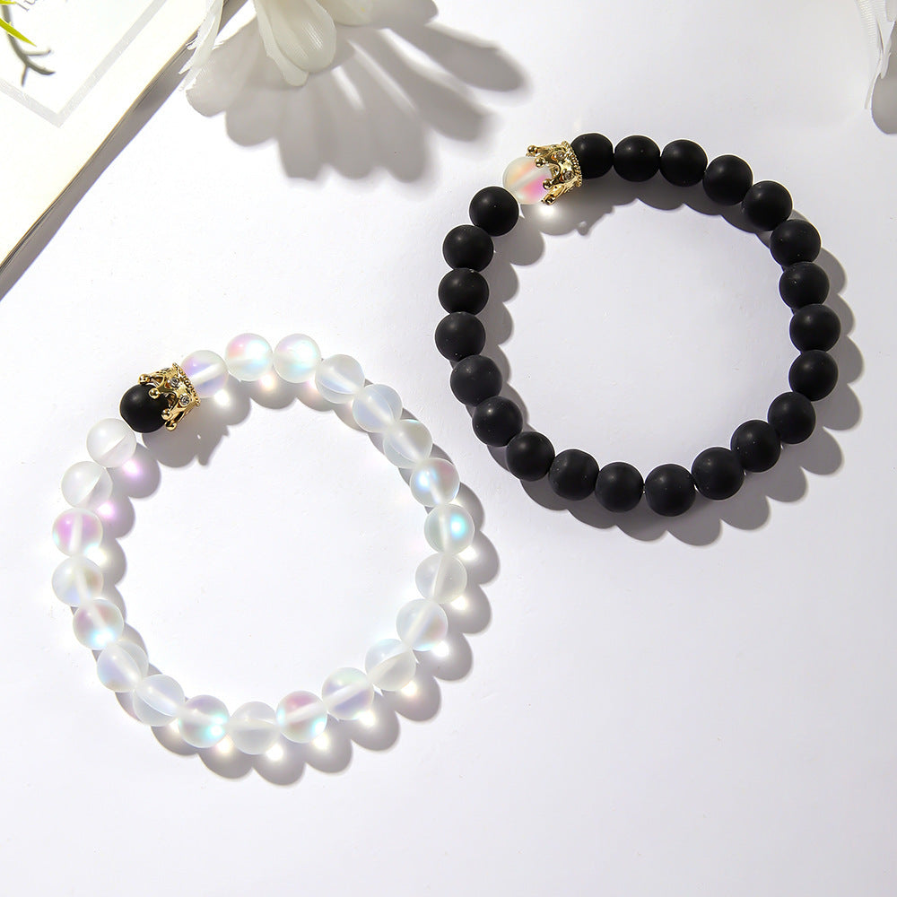 Wholesale Frosted Moonstone Beaded Bracelet