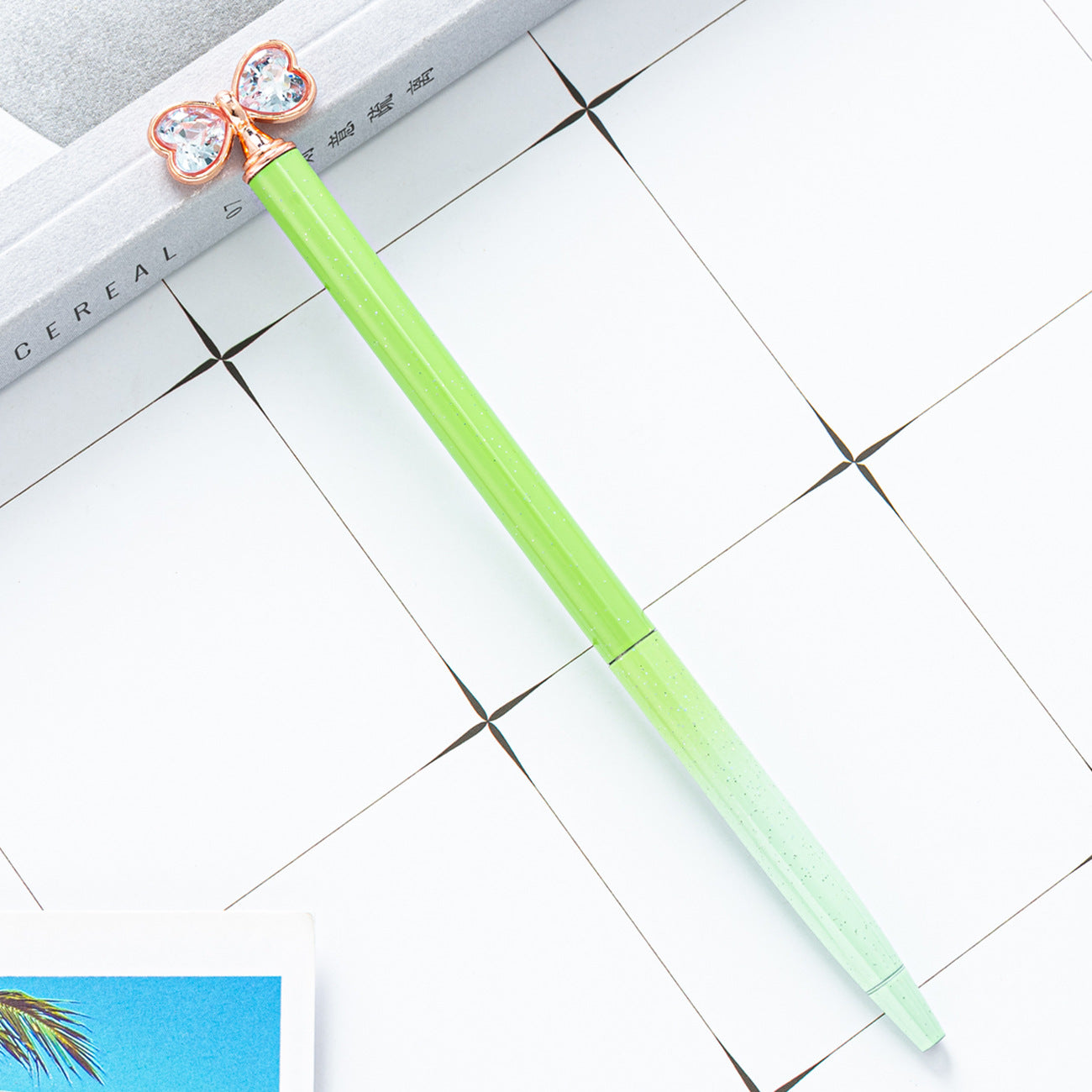 Wholesale Bow ball point pen cartoon cute high color value diamond crystal pen