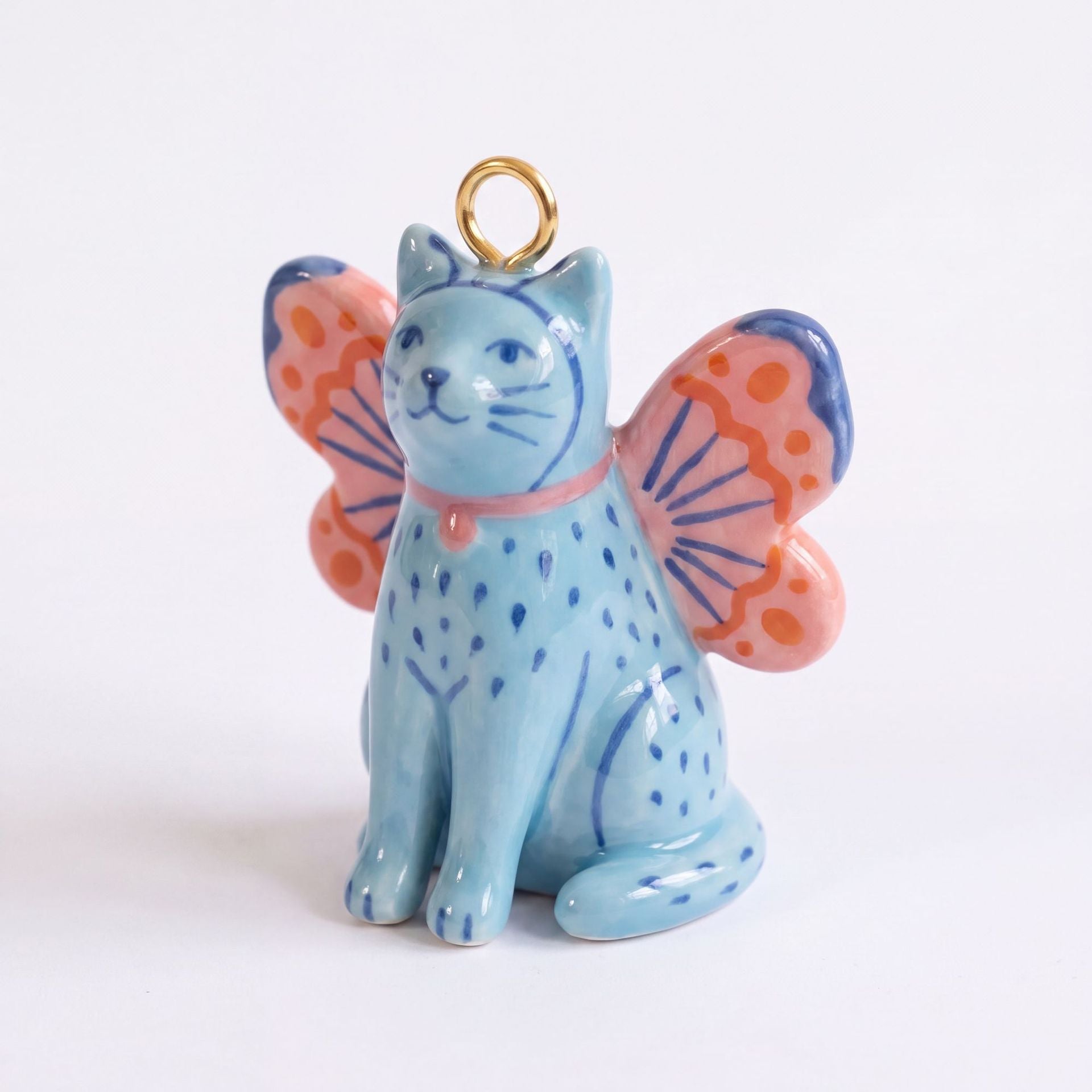 Wholesale Painted sy Cat 3D Pendant Colorful Drip Oil Design Top Hat Cat Charm For Necklace Bracelet Making Trendy Jewelry Accessory