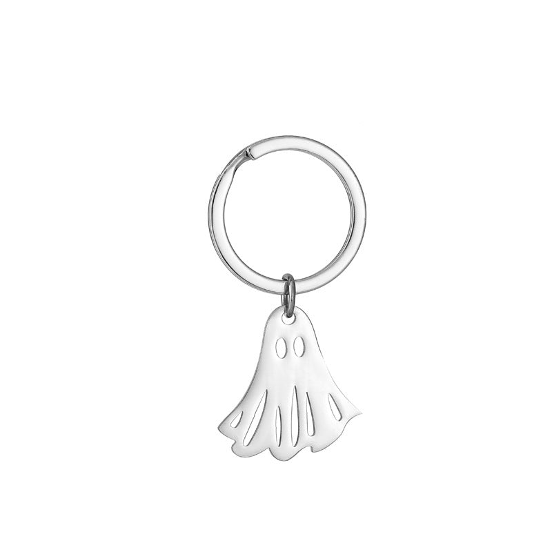 Wholesale Halloween Cute Cartoon Ghost Stainless Steel Keychains ACC-KC-JinZhu015