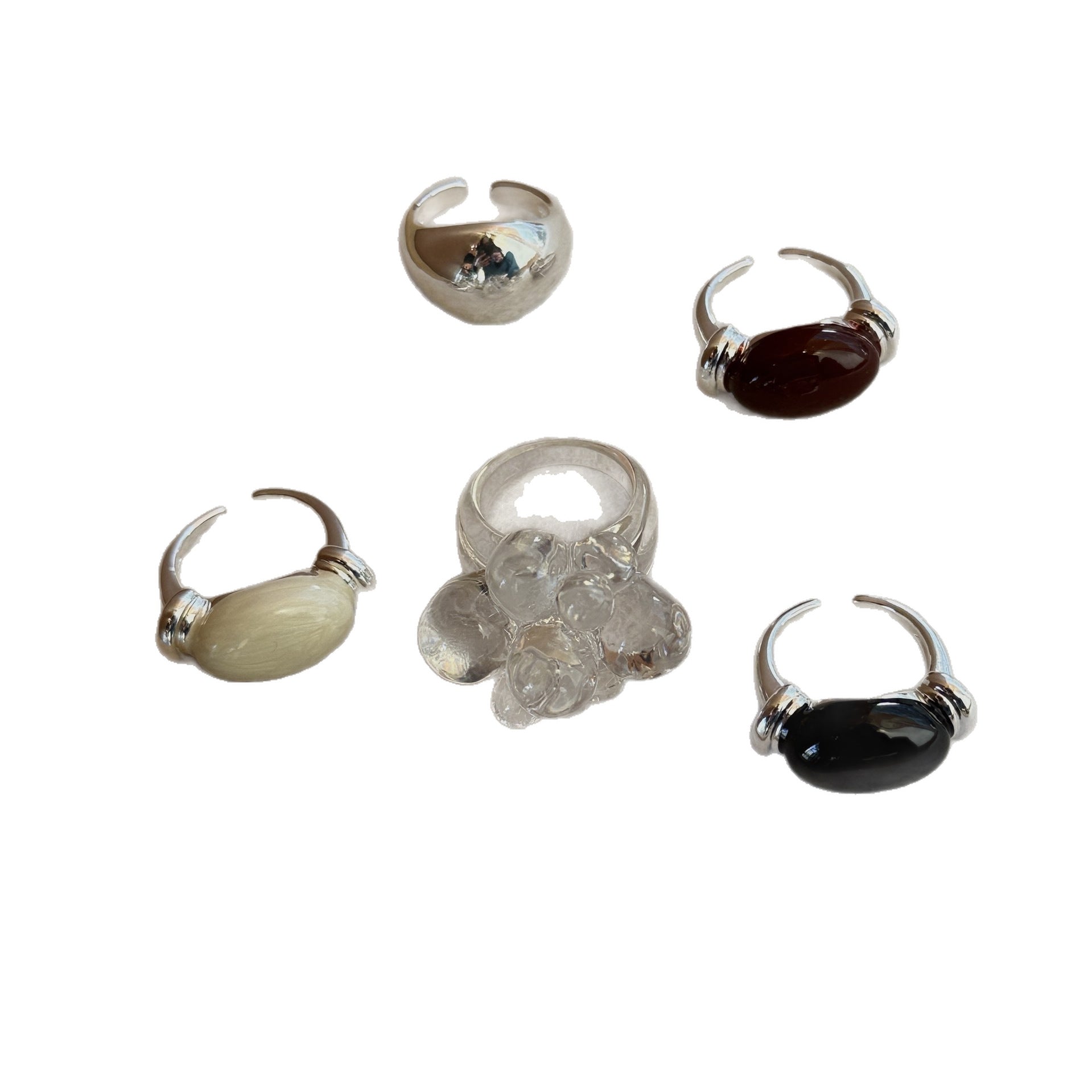 Wholesale Oval Drip Oil Finish Ring Trendy Fashion Accessory for Everyday Wear and Gift