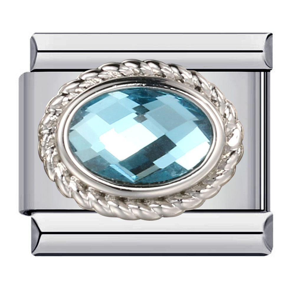 Wholesale Italian Modular 12 Birthstones Stainless Steel DIYBracelet