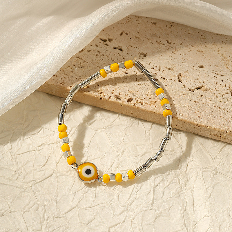 Wholesale Bohemian devil eye irregular bracelet