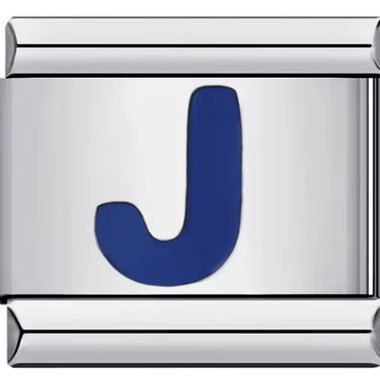 Wholesale 10pcs Italian Charm Bracelet 9mm DIY Splicing Removable Blue English Letters Stainless Steel Composable Bracelet