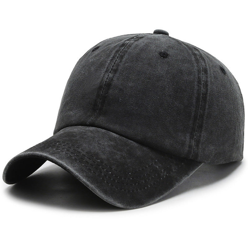 Wholesale Retro Washed Baseball Cap Women S Solid Color Adjustable Distressed Cap Fashion Accessory