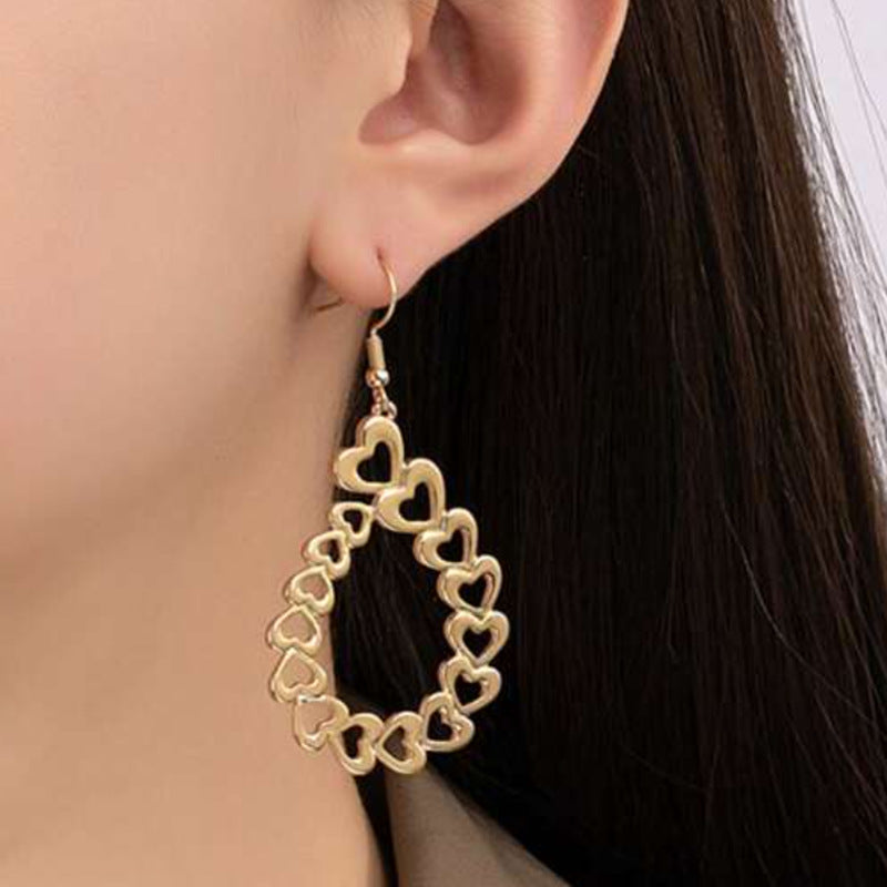 Wholesale Oval Heart Shape Valentine's Day Earrings